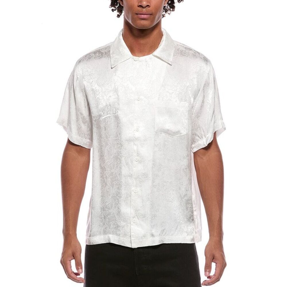 Rta Mens  George Jacquard Shirt, White